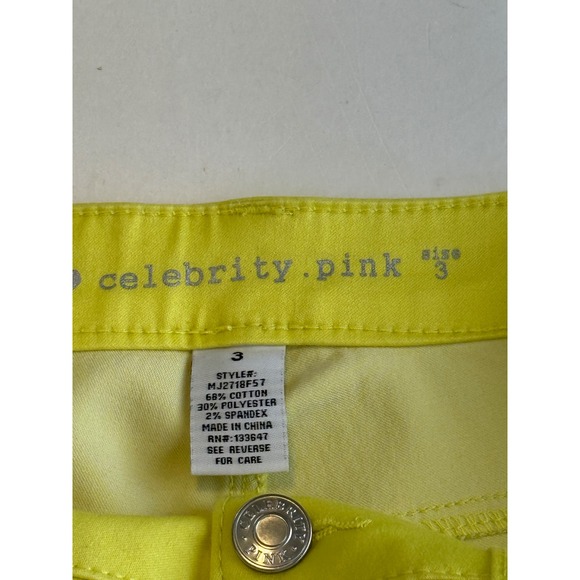 Celebrity Pink Yellow Punch Jeans Women's Size 3 NEW Skinny Colored Denim - Picture 9 of 14